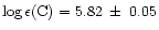$\log \epsilon ({\rm C})= 5.82 \; \pm
\;0.05$