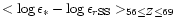 $<\log \epsilon_{*} - \log \epsilon_{r{\rm SS}}>_{56\leq Z\leq 69}$