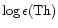 $\log \epsilon({\rm Th})$