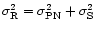 $\sigma^{2}_{{\rm R}}=\sigma^{2}_{{\rm PN}}+\sigma^{2}_{{\rm S}}$