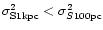 $\sigma^{2}_{{\rm S1kpc}} < \sigma^{2}_{S100{\rm pc}}$