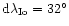 $ {\rm d} \lambda _{{\rm Io}} = 32^\circ $