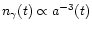 $n_{\gamma}(t) \propto a^{-3}(t)$