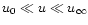 $u_0\ll u\ll u_\infty$