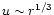 $u\sim r^{1/3}$