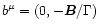 $b^\mu=(0,-\vec B/\Gamma)$