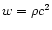 $w=\rho c^2$