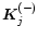 $\vec{K}_j^{(-)}$