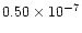 $0.50\times 10^{-7}$