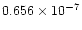 $0.656\times 10^{-7}$