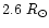 $2.6~{R_\odot}$
