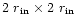 $2~r_{\rm in} \times 2~r_{\rm in}$