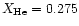 $X_{\rm He}=
0.275$