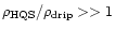 $\rho_{\rm HQS}/ \rho_{\rm drip}>> 1$