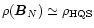 $\rho({\vec B}_{N})\simeq \rho_{\rm HQS}$