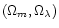 $(\Omega _m, \Omega _\lambda )$