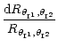 $\displaystyle \frac{{\rm d}R_{\theta_{\rm I^1},\theta_{\rm I^2}}}{R_{\theta_{\rm I^1},\theta_{\rm I^2}}}$