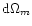 ${\rm d}\Omega_m$