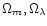 $\Omega _m,\Omega _\lambda $