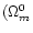 $(\Omega_m^0$