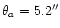 $\theta_a=5.2\arcsec$