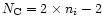 $N_{\rm C}=2\times n_i-2$