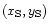 $(x_{\rm S},y_{\rm S})$
