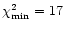 $\chi ^2_{\rm min}=17$