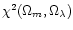 $\chi ^2(\Omega _m,\Omega _\lambda )$