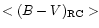 $<(B-V)_{{\rm RC}}>$