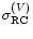 $\sigma_{{\rm RC}}^{(V)}$