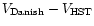 $V_{{\rm Danish}} - V_{{\rm HST}}$