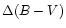 $\Delta (B-V)$