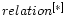 $relation^{[{\rm *}]}$