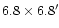 $6.8\times6.8 '$