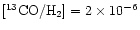 $\rm [^{13}CO/H_2]=2\times 10^{-6}$