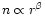 $n\propto r^\beta$