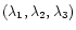 $(\lambda_1,\lambda_2,\lambda_3)$
