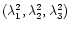 $(\lambda_1^2,\lambda_2^2,\lambda_3^2)$