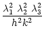 $\displaystyle {\lambda_1^2~\lambda_2^2~\lambda_3^2\over h^2k^2}$