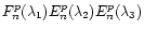 $F_n^p(\lambda_1)E_n^p(\lambda_2)E_n^p(\lambda_3)$