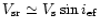$V_{\rm sr}\simeq V_{\rm s}\sin i_{\rm ef}$