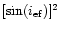 $[\sin(i_{\rm ef})]^2$