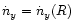 $\dot n _{y}^{}=\dot n _{y}^{}(R)$