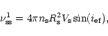 \begin{displaymath}%
\nu^1_{\rm ss}=4\pi n_{\rm s}R_{\rm s}^2V_{\rm s}\sin (i_{\rm ef}),
\end{displaymath}