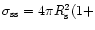 $\sigma _{\rm ss}=4\pi R_{\rm s}^2(1+$