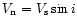 $V_{\rm n}=V_{\rm s}\sin i$