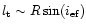 $l_{\rm t}\sim R\sin
(i_{\rm ef})$