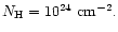 $N_{\rm H}=10^{24}~{\rm cm}^{-2}.$