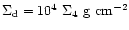 $\Sigma_{\rm d}=10^4~\Sigma _4 ~{\rm g~cm^{-2}}$